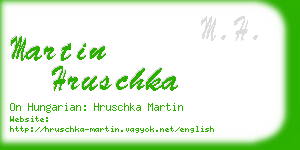 martin hruschka business card